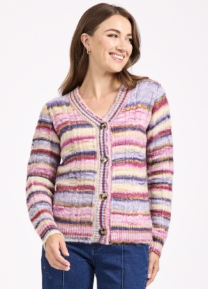 Mudflower Space Dye Cable Cardigan